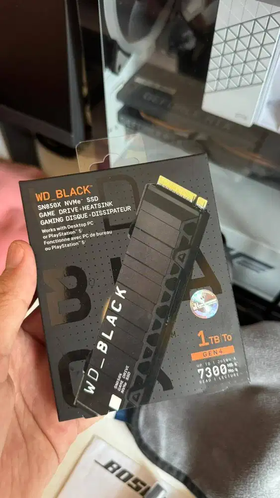 SSD M2 NVME Gen 4 WD Western Digital Black SN850X Heatsink Support PS5