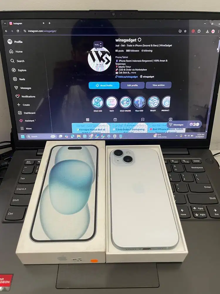 iPhone 15 128gb ibox - Fullset Ori - Mulus Like new