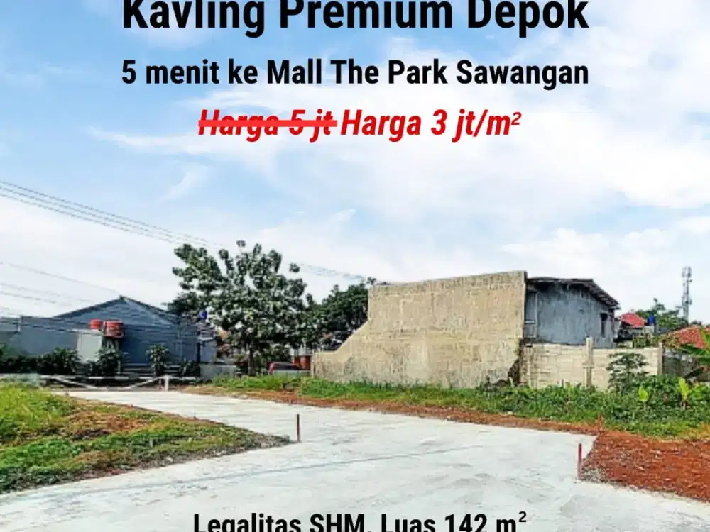 Kavling Premium Depok | SHM | Dekat The Park Sawangan