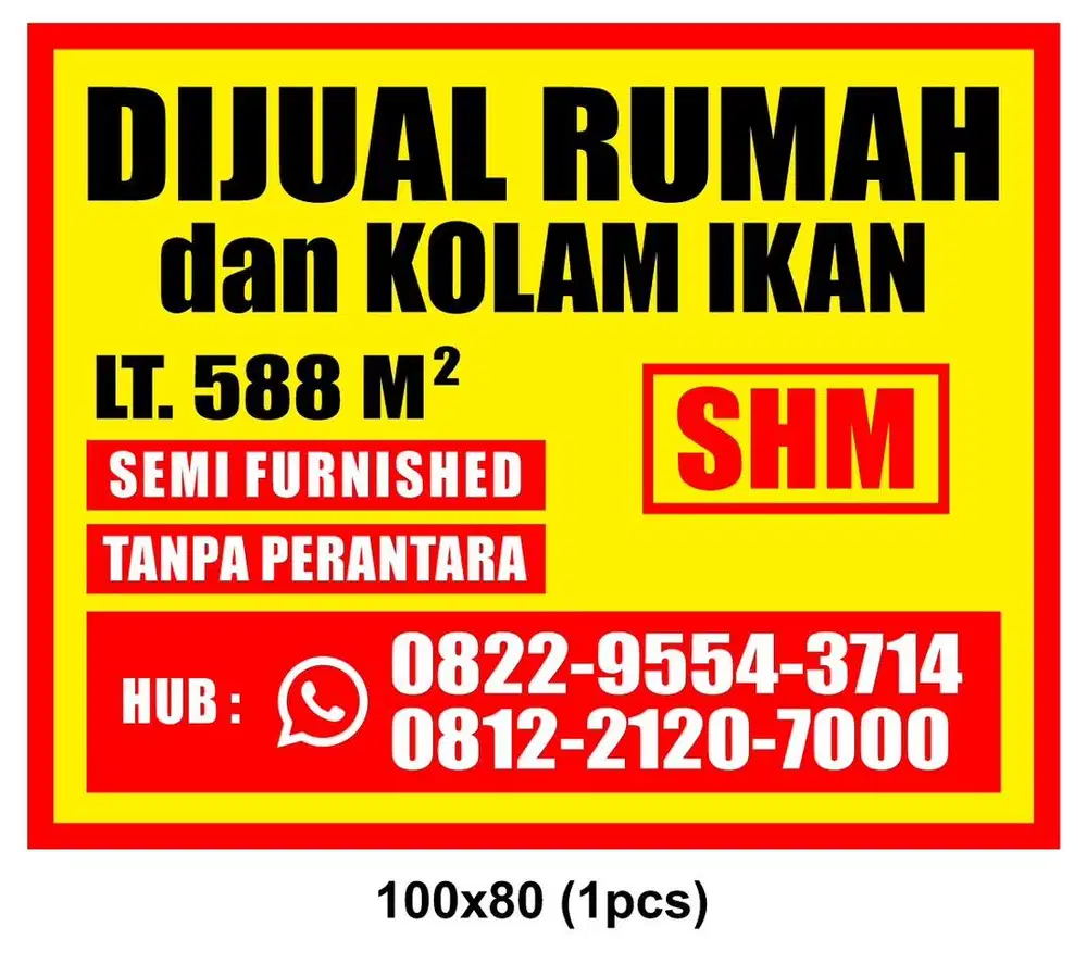 DIJUAL  NEGO rumah halaman luas dan kolam ikan