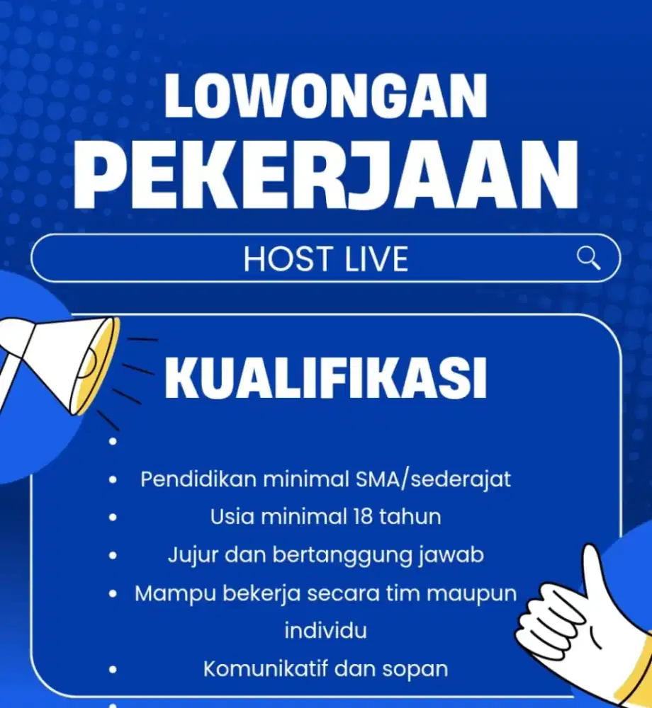 We are looking for HOST LIVE