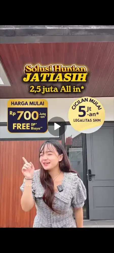 2.5 jt ALL IN, cicilan mulai 5jutaan. 5menit TOL JATIASIH. Termurah