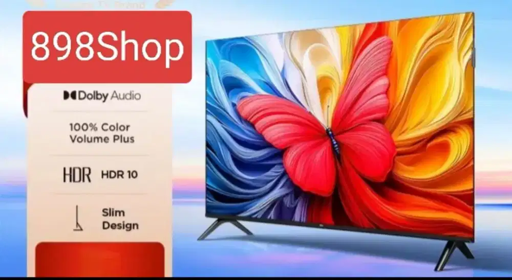 TCL TV 40 QLED Google TV Android Digital TV Slim Design Netflix Resmi