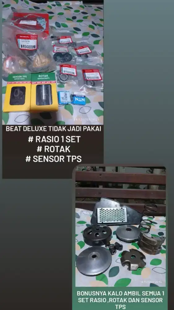 Rasio ,rotak, sensor tps beat deluxe (baru)
