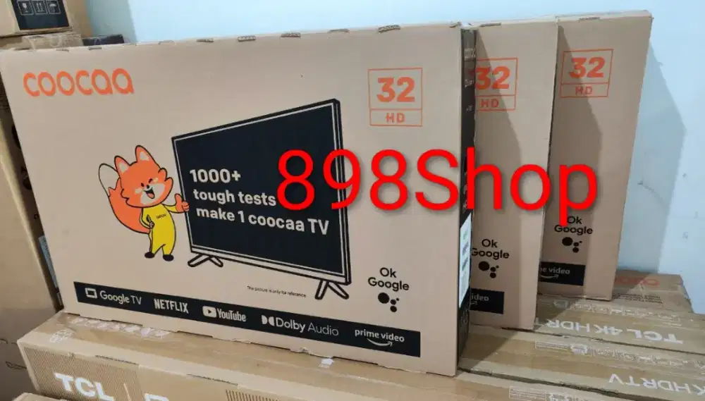 Coocaa LED TV 32 Google TV Android digital TV Netflix Youtube Resmi