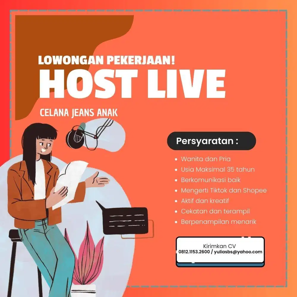 LOKER HOST LIVE SHIFT SORE-MALAM