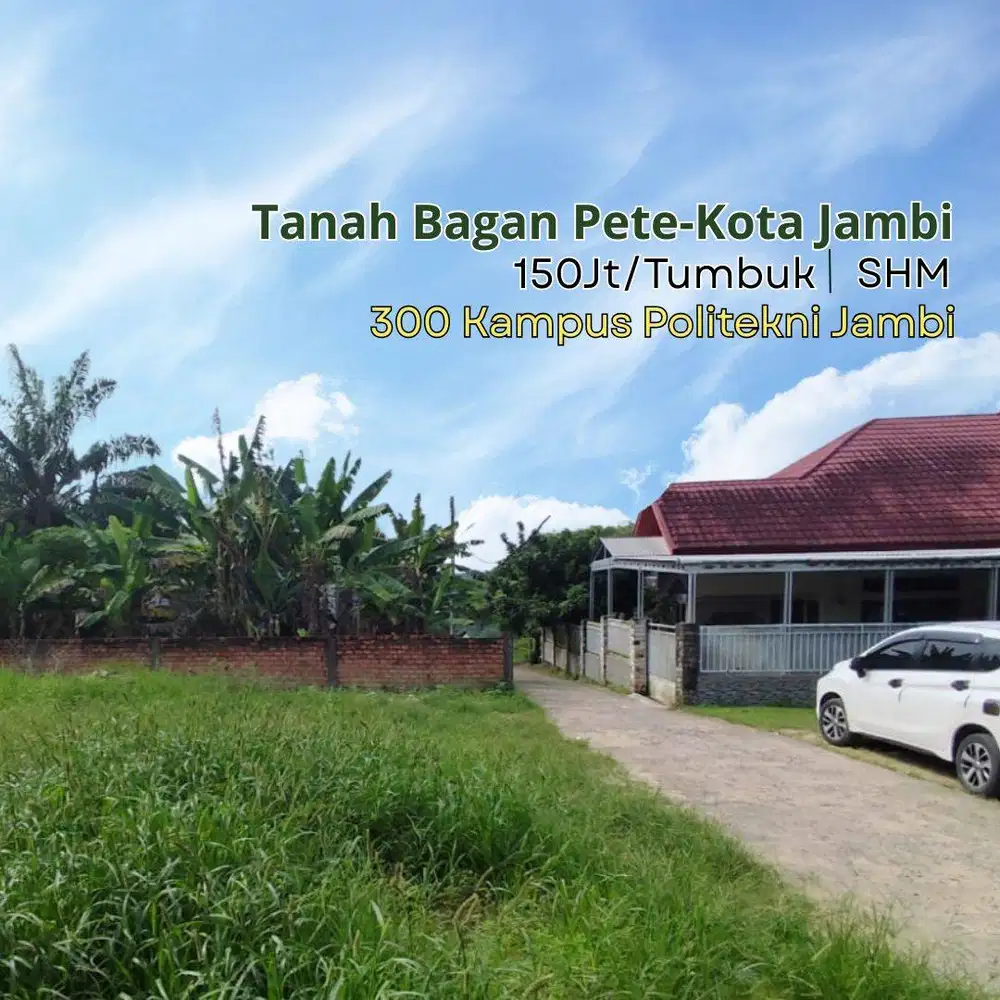 5 Menit Rumah Kito, Dijual Tanah Kota Jambi SHM