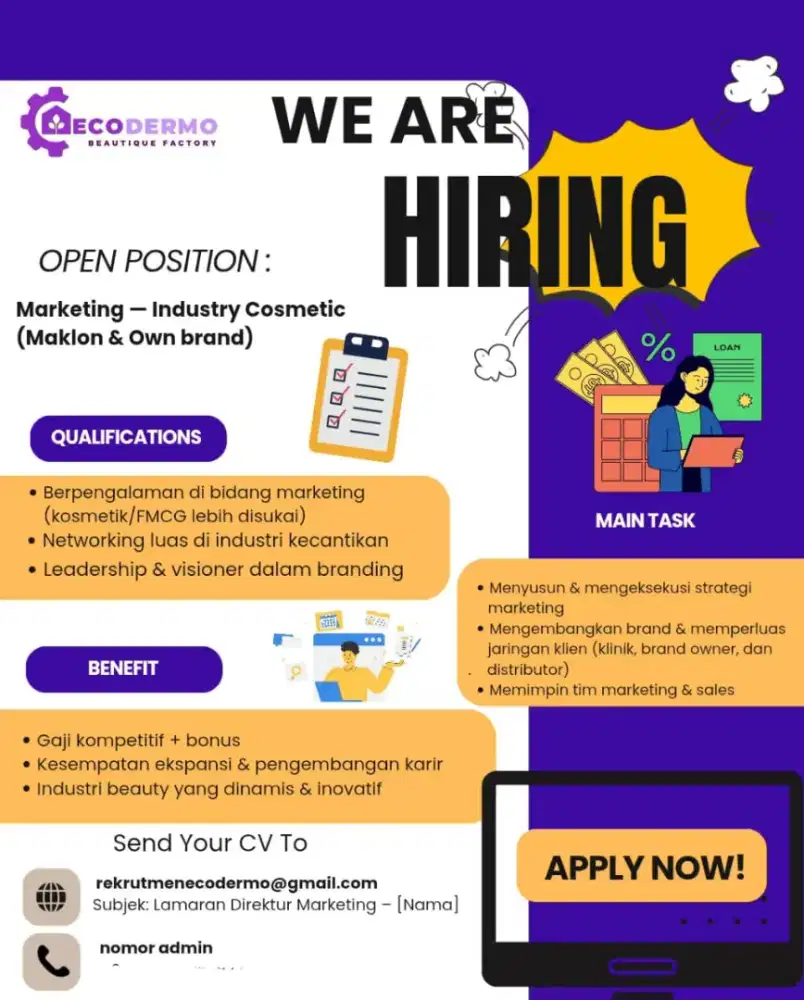 MARKETING, WE ARE HIRING COME AND JOIN WITH US