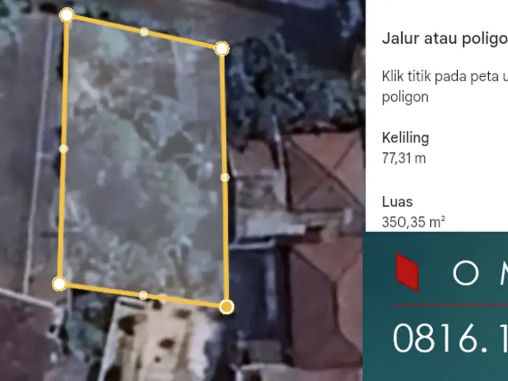 tanah dijual kavling dalam cluster sektor5 bintaro jaya  luas 350 harga murah puter pisok mandar camar