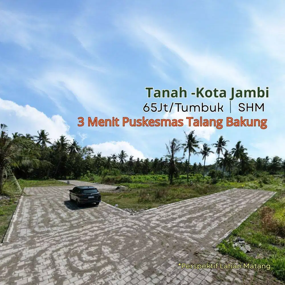 Dekat PasarTalang Bakung, Dijual Tanah  SHM Kota Jambi