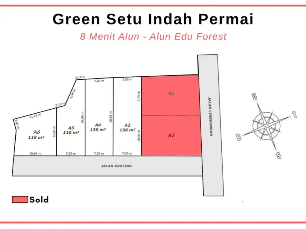 Dijual Kavling SHM - 5 Menit Gerbang Tol Burangkeng