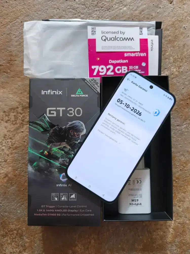 2nd Infinix Gt 30 5G 8/256 baru 2 bln an Garansi resmi ON panjang
