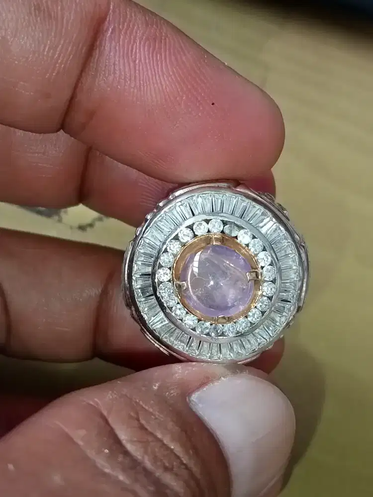 Purple safir Srilanka no heated bersih 2crt