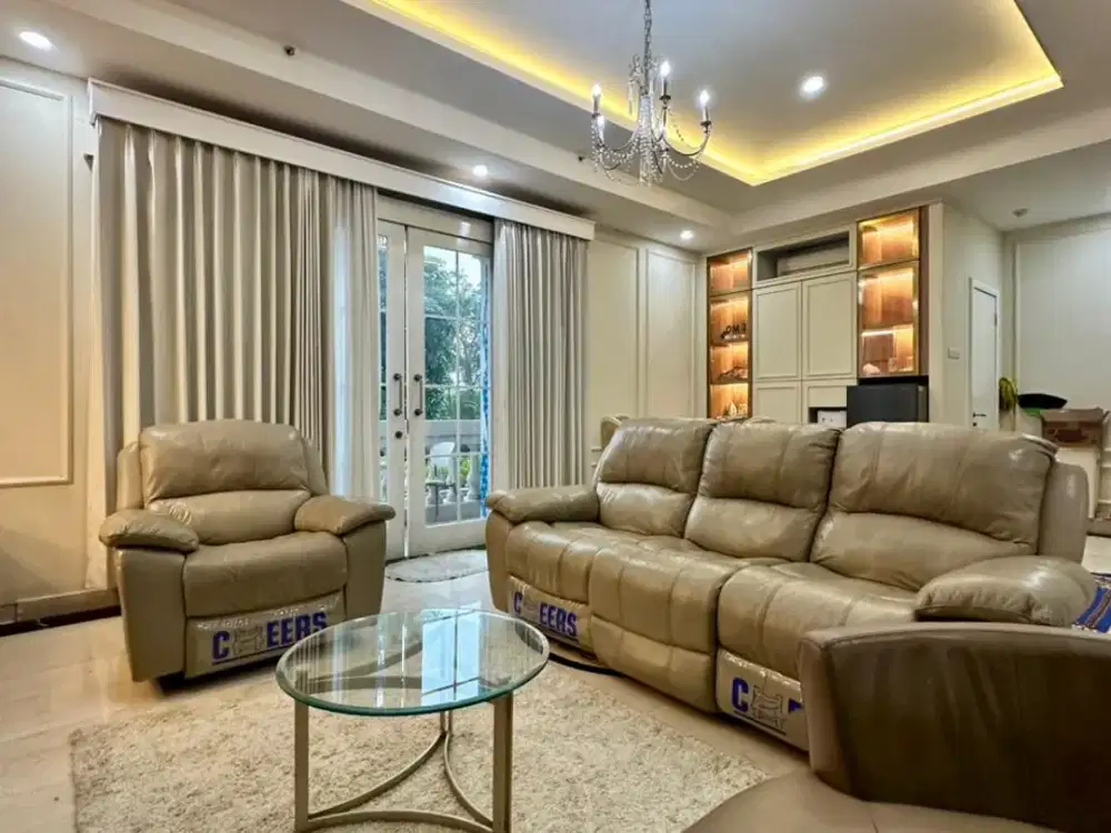 DIJUAL DAN SEWA WATERPLACE RESIDENCE MANSION 2 LANTAI 4BR FULL FURNISHED ALL NEW GRESS