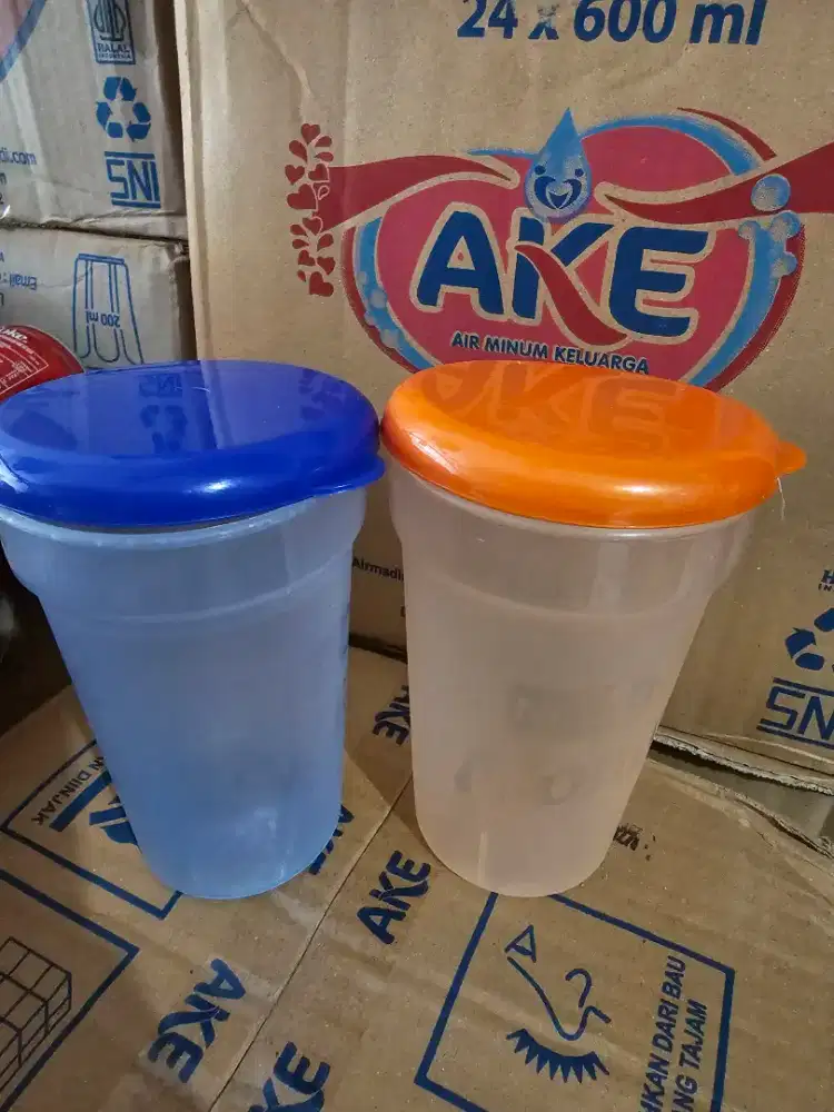 Gelas plastik kotak makan bekal serbaguna box glass