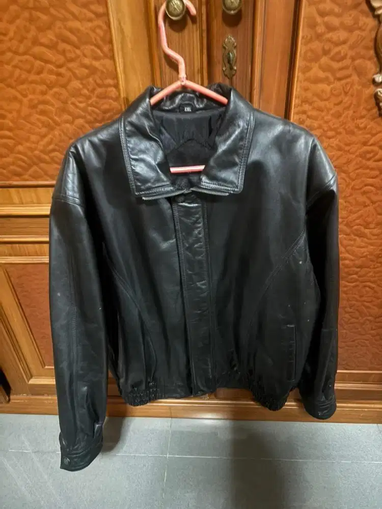 Jaket kulit pria made in korea