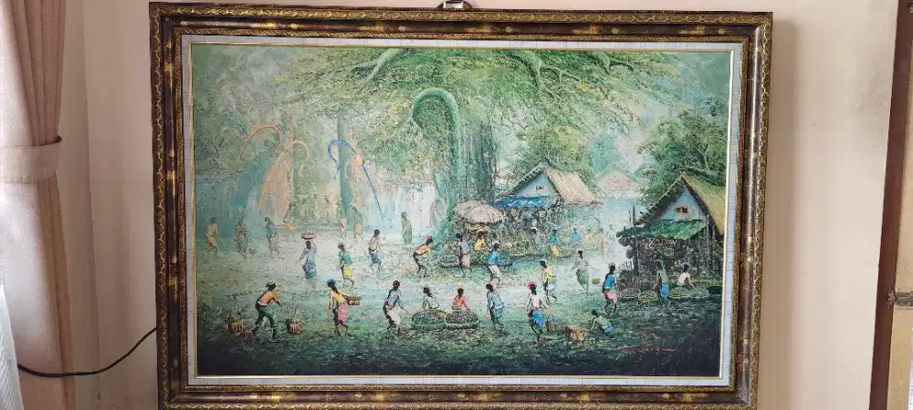 Lukisan pasar Bali Jaman dulu