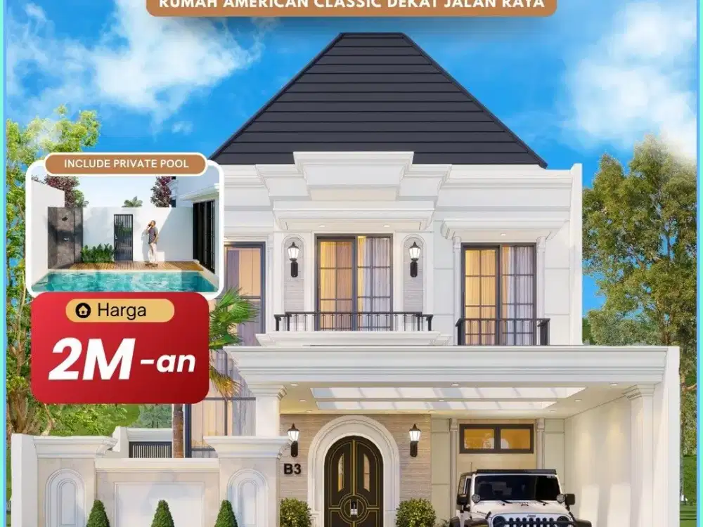 Rumah Mewah Jogja 2 Lantai dengan Kolam Renang Pribadi