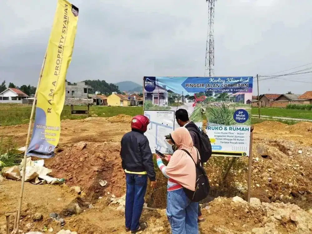 TANAH KAVLING RUKO DAN KAVLING RUMAH PINGGI JALAN SUKARAME MURAH