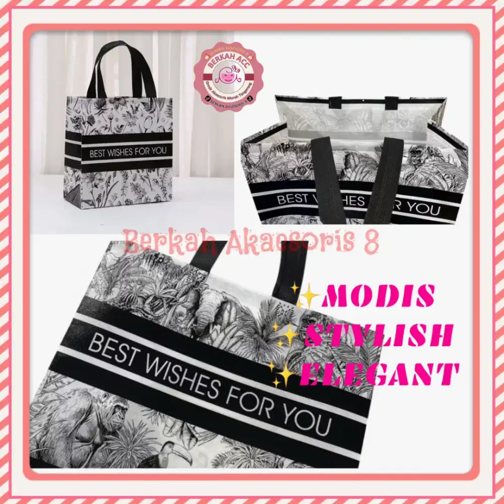 GROSIR AKSESORIS MURAH TAS SPUNBOND TAS JINJING TOTE BAG GOODIE BAG