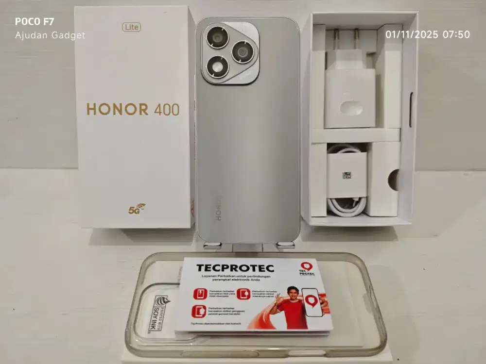 Honor 400 Lite 5G 8/256 Gb Likenew 99% Garansi Resmi Juli 26 bisa TT/B