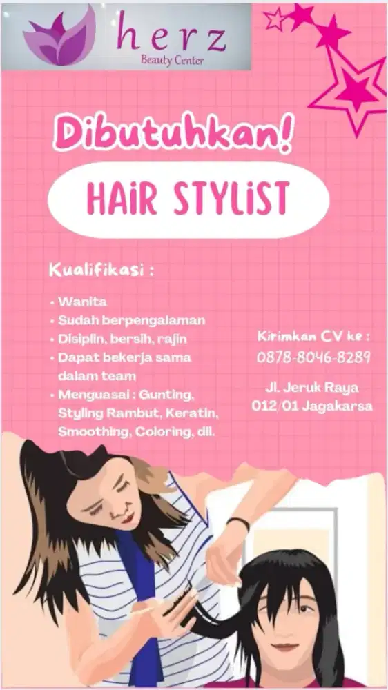 Dibutuhkan Stylist khusus wanita