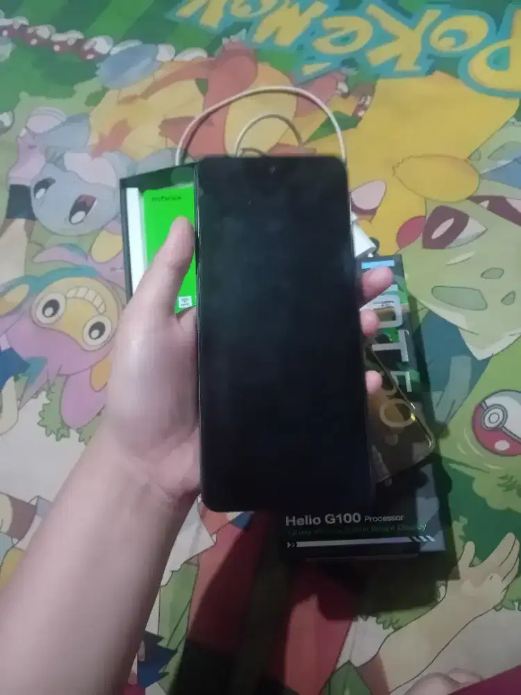Jual infinix Hot 50 8/128 black  fullset masih garansi