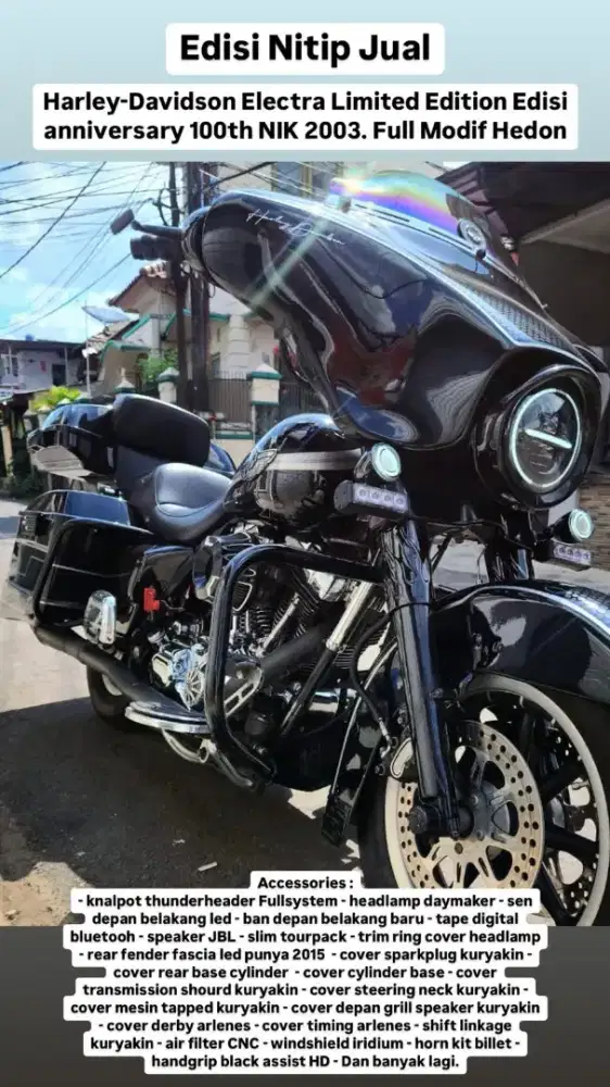 Harley Electra Limited Anniversary 100 th
