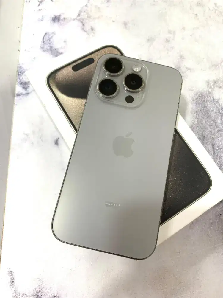 Iphone 15 pro 128GB ibox natural titanium lengkap