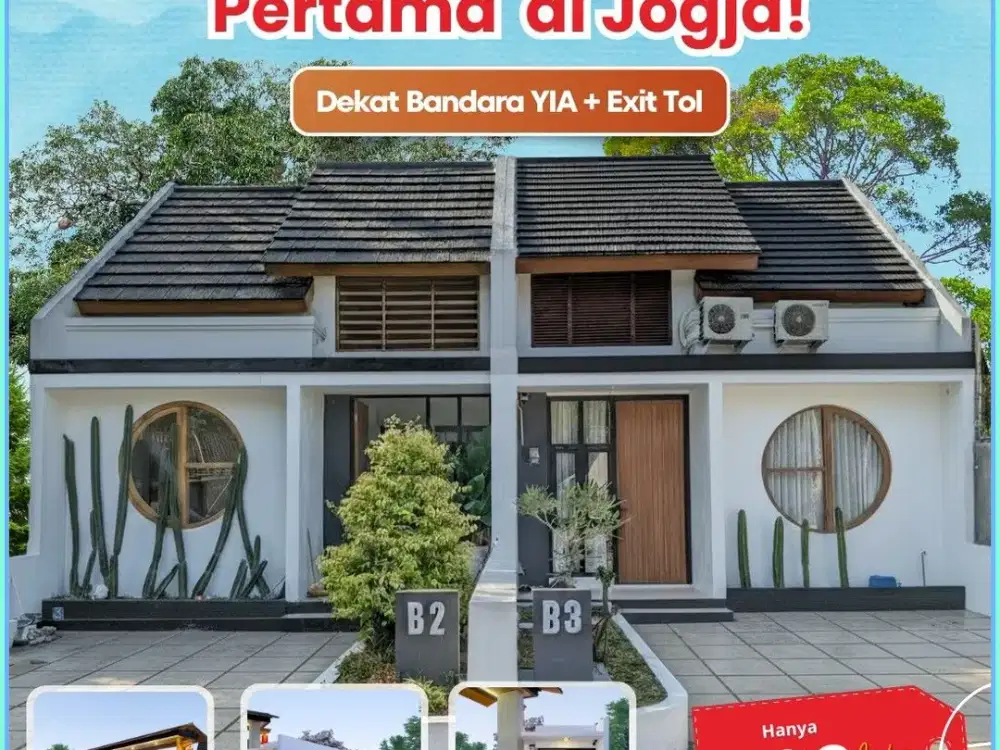 Rumah Murah Jogja 300 Jutaan Area Tol Sentolo Nuansa Jepang Ada Taman
