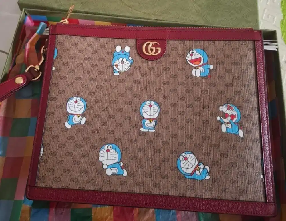 Dompet / clutch wanita Gucci X Doraemon original