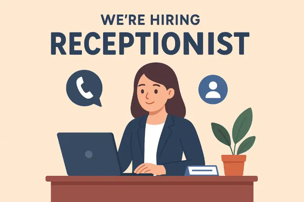 Receptionist di klinik kecantikan