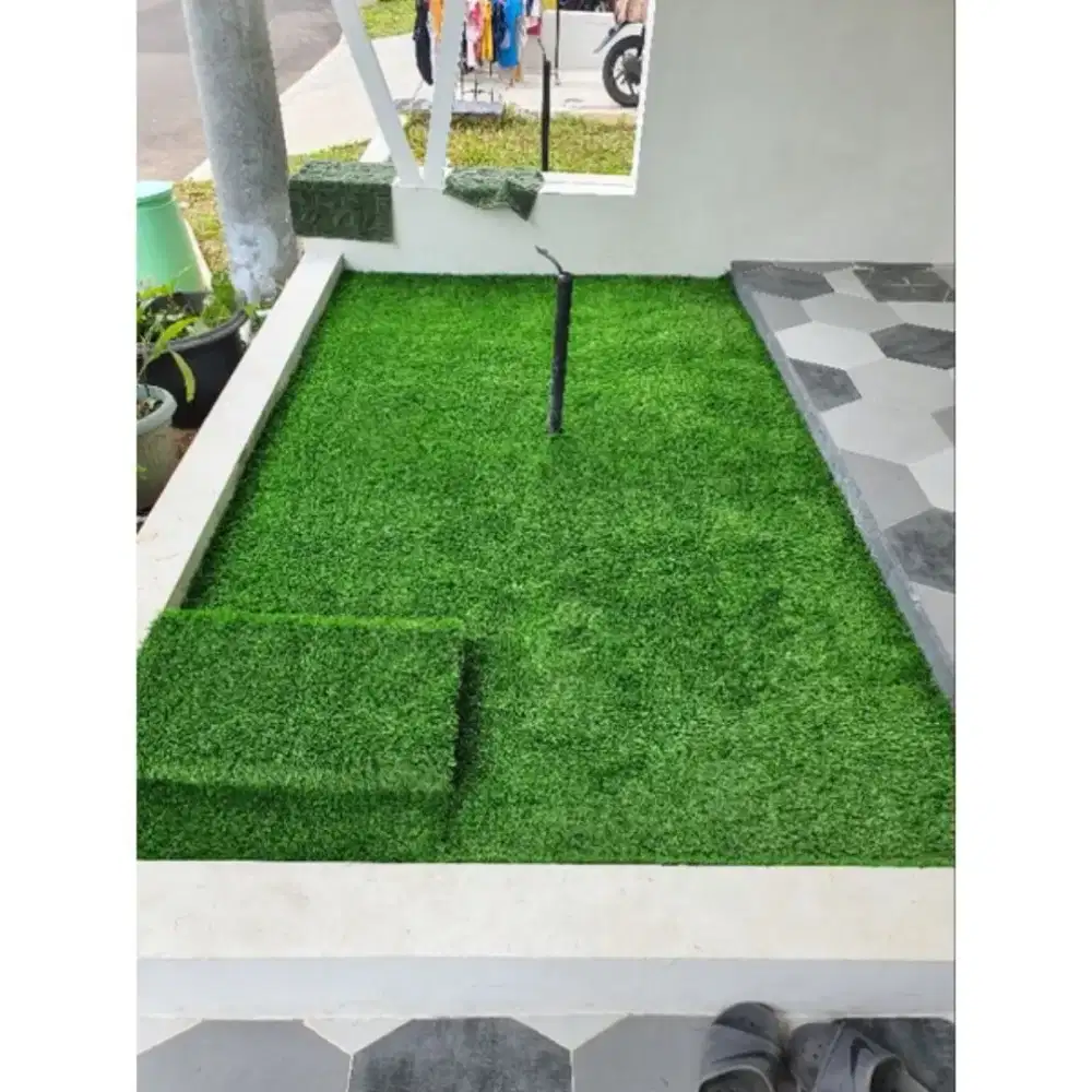 Jasa pembuatan taman rumah minimalis/taman rumput sintetis