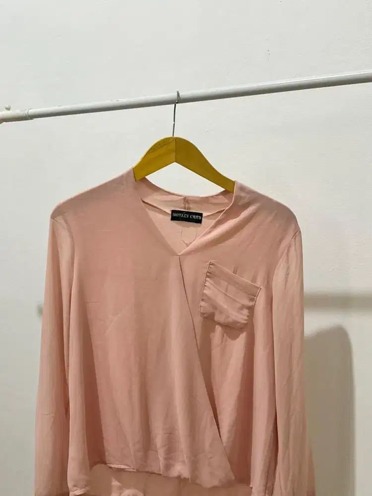 Kemeja pink uk all size