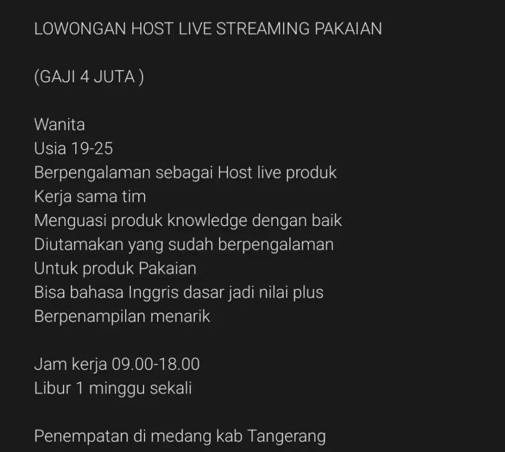 Host live streaming