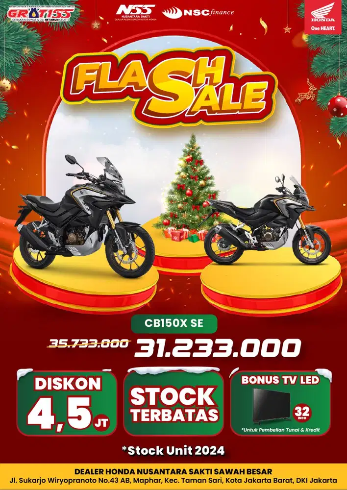 FLASH SALE CB150X + Bonus TV 32 Inch