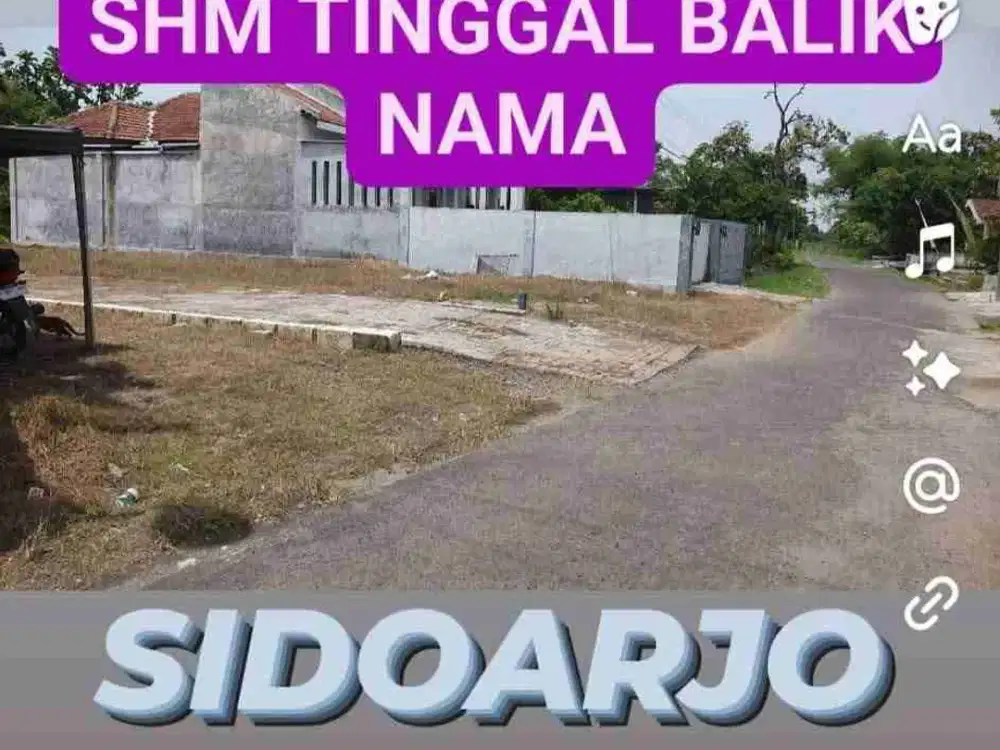 Tanah Pekarangan siap bangun Krian Sidoarjo