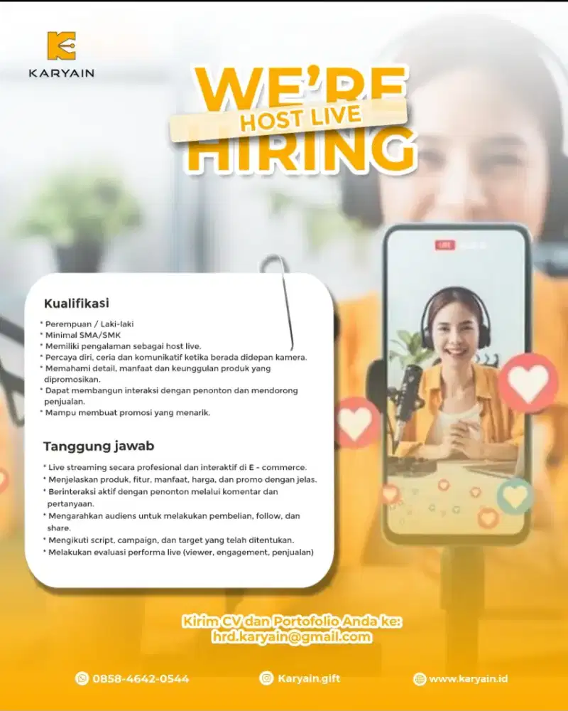 Host live streaming E Comerce