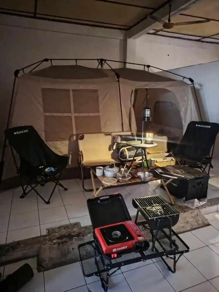 Tenda naturhike village 13 second baru 1x pakai kap 8-10 orang