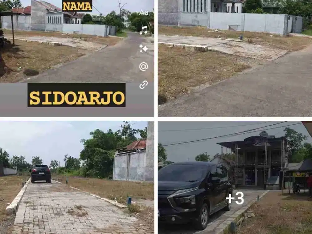 tanah pekarangan siap bangun Tarik Sidoarjo SHM split tinggal balik nama