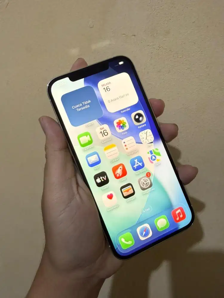 Iphone 12 promax 128 Silver Fullset No minus