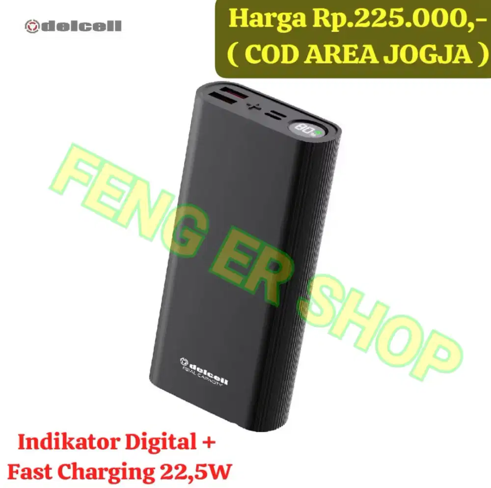 Powerbank Original Delcell 20000mah 22,5watt ( GRATIS ONGKIR )