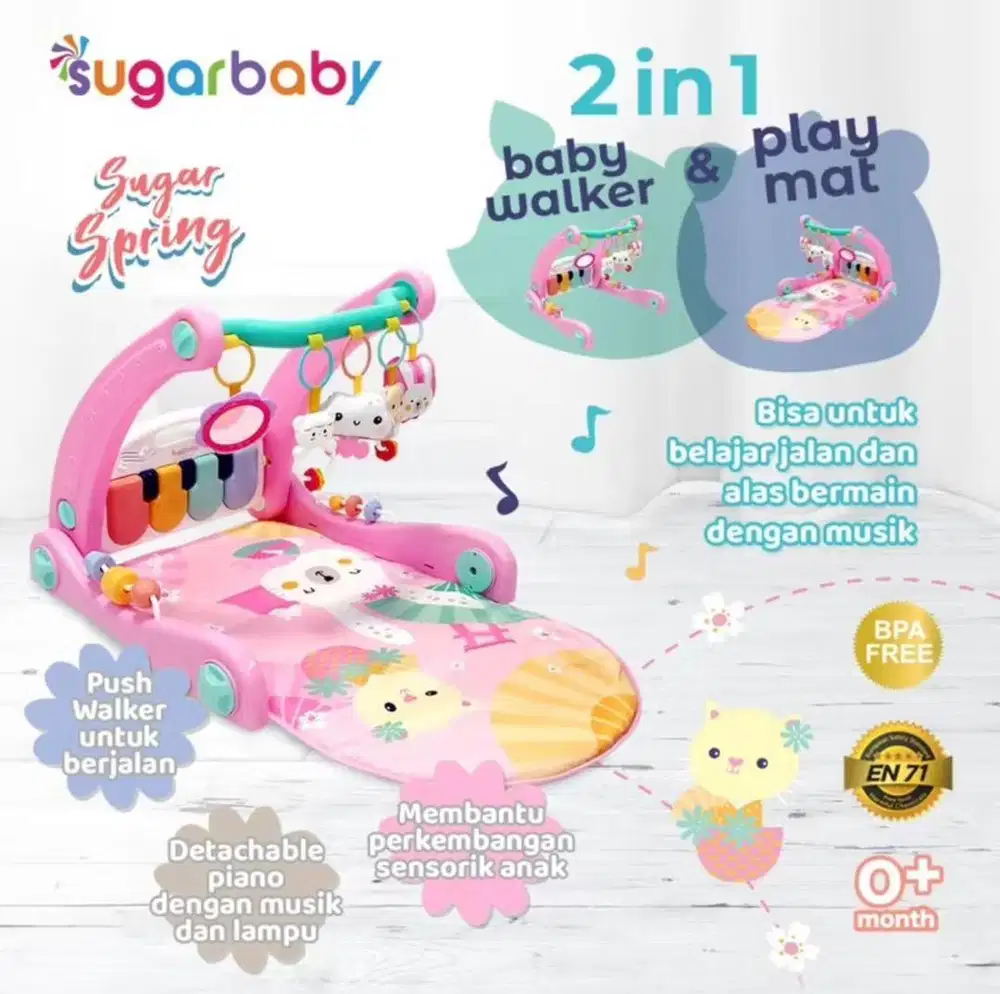 Baby walker dan playmate 2 in 1 SugarBaby Pink