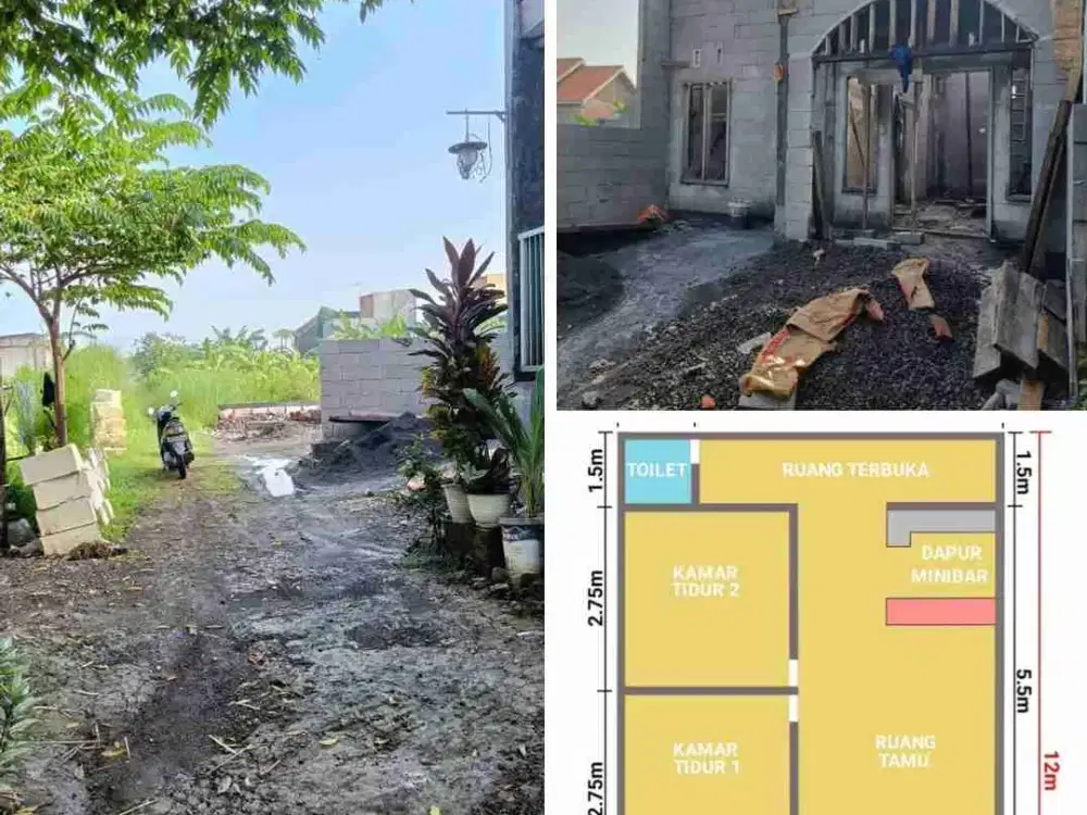 Rumah siap huni Ngares Rejo Sukodono belakang citra harmoni Trosobo