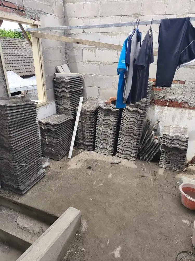 Jual murah genteng beton cor Ex bongkar rumah renovasi