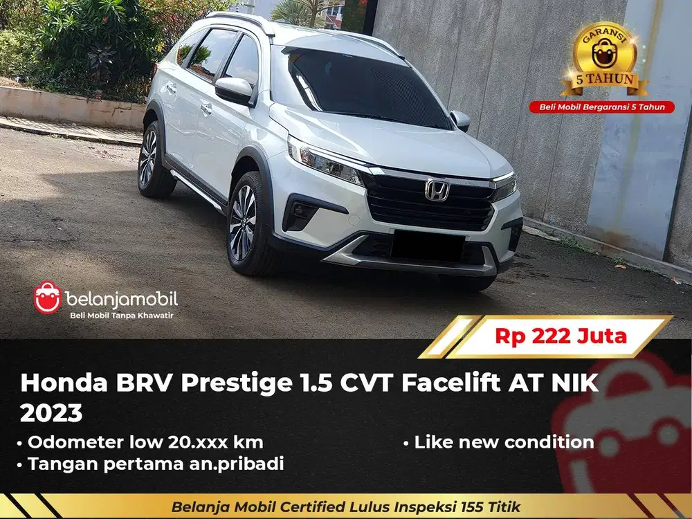 [ GARANSI 5TH ] Honda BRV BR-V BR V Prestige 1.5 Facelift AT 2023/2024