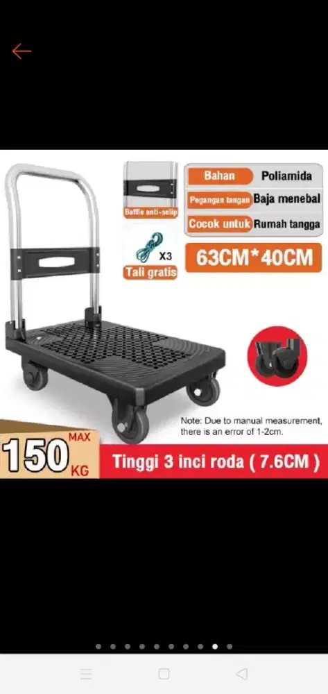 Troli barang 150kg