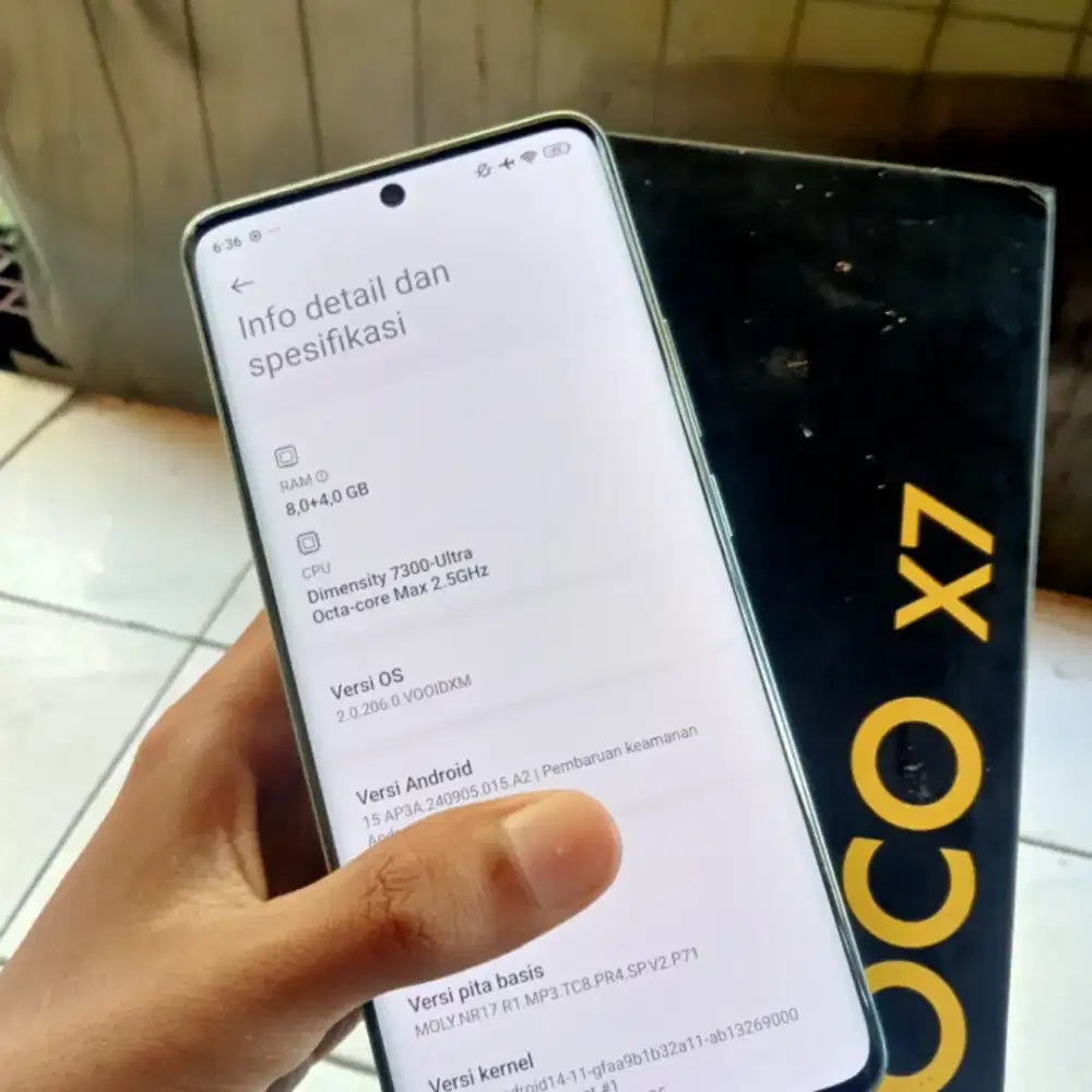 Poco X7 5G , Ram 8+8/256 fullset orian