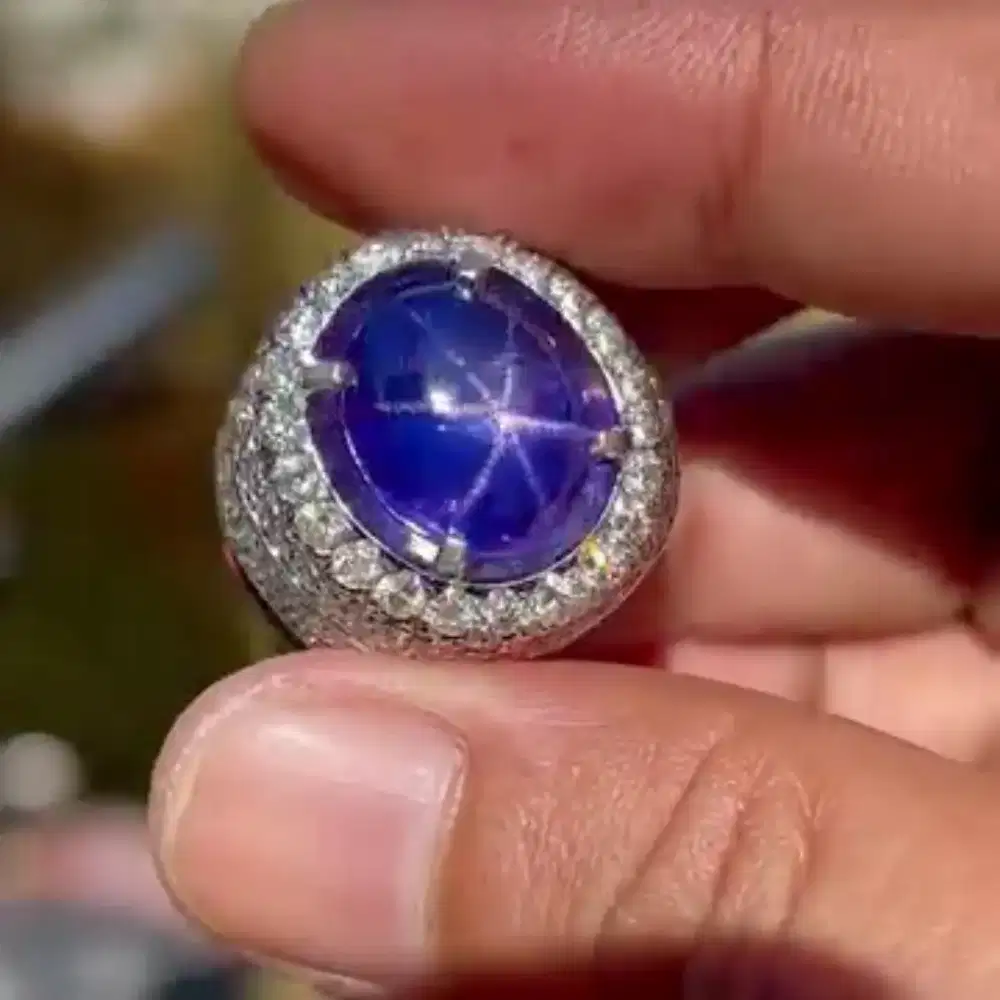 Nego , Permata Star Blue Sapphire , Unique Color