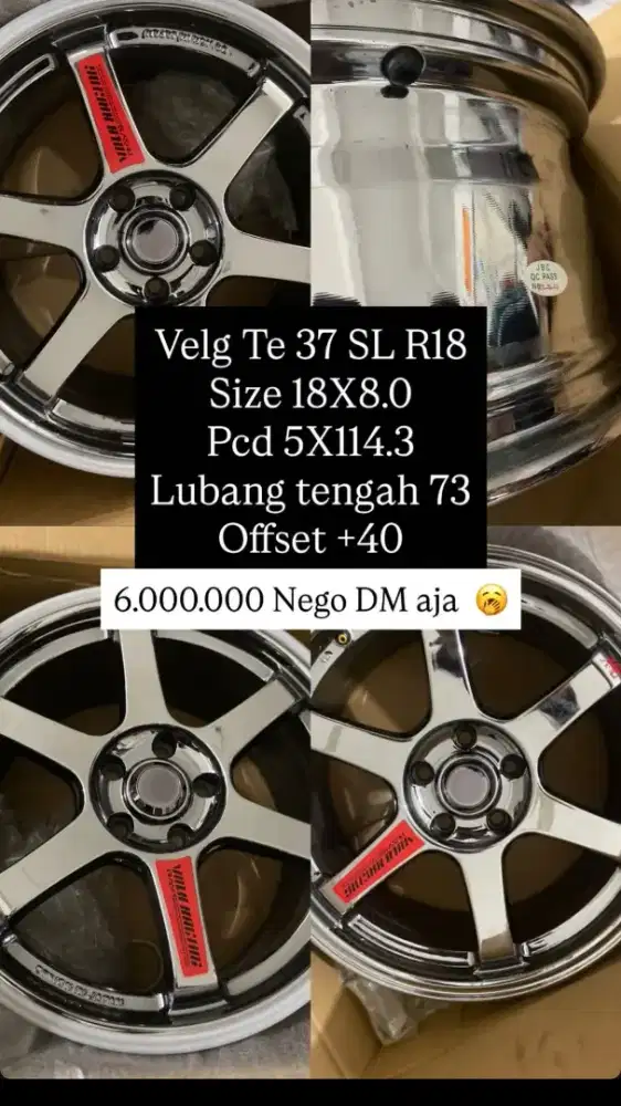 Velg TE37 Rays Volk Racing R18
